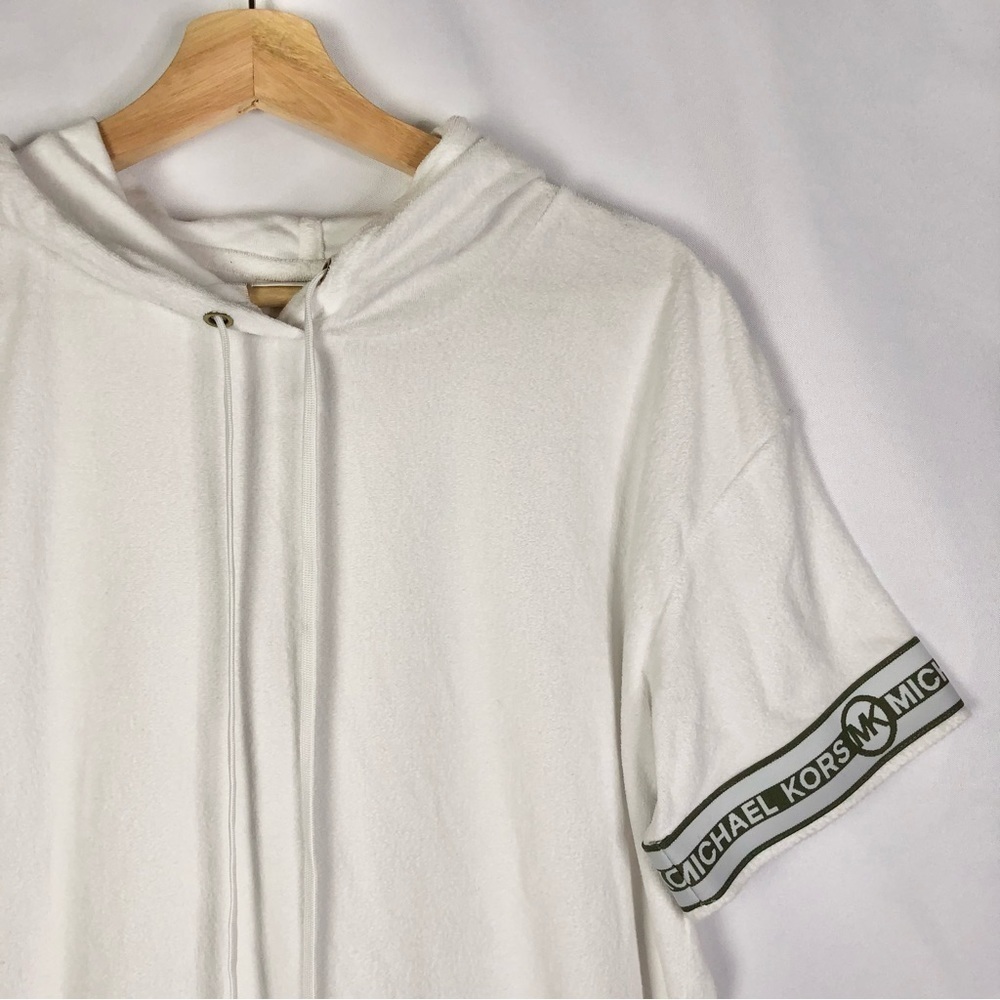 Michael Michael Kors Solid White Terry Hooded Swi… - image 4